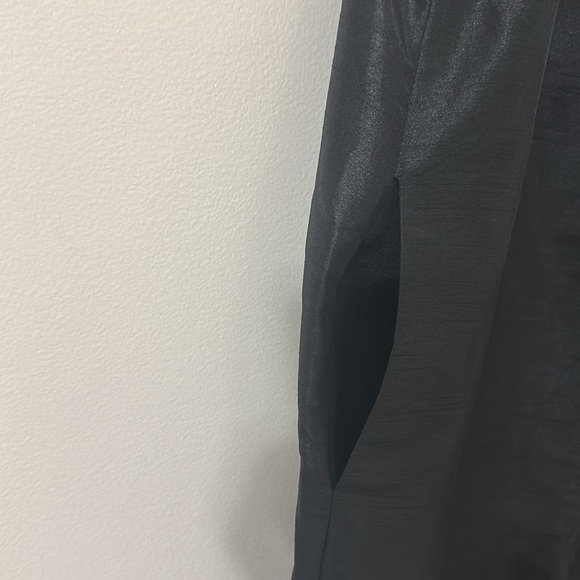 Anthropologie Hutch Satin Bow Detail Jumpsuit Black Sz Medium Evening Party Chic - Picture 6 of 13